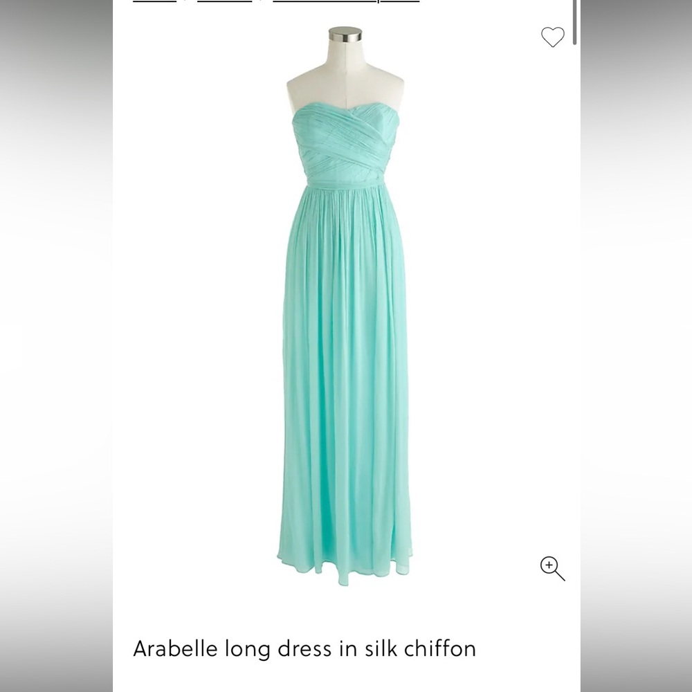 Arabelle long dress in silk chiffon - bright seaside